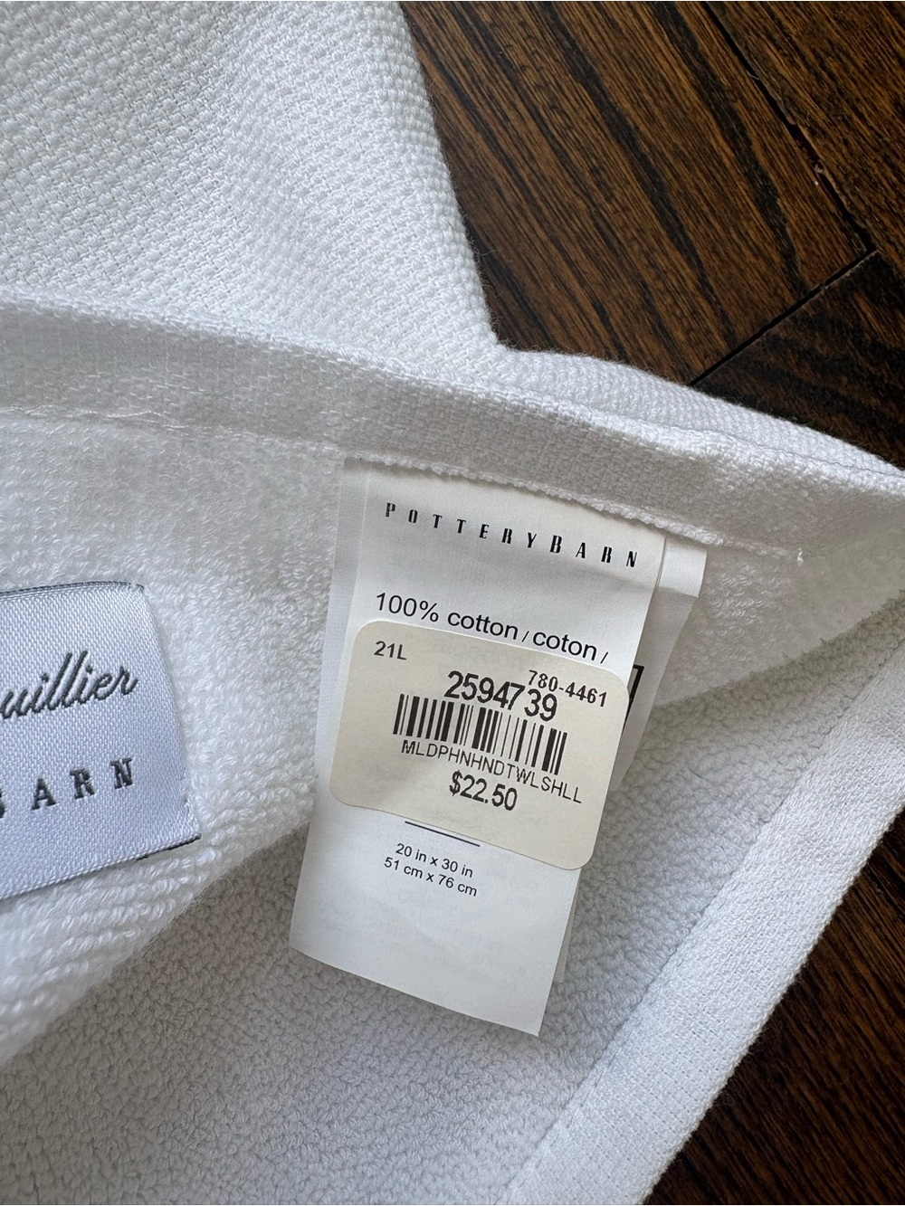 NWT Pottery Barn monique lhuillier pottery barn hand towel - Picture 4 of 4